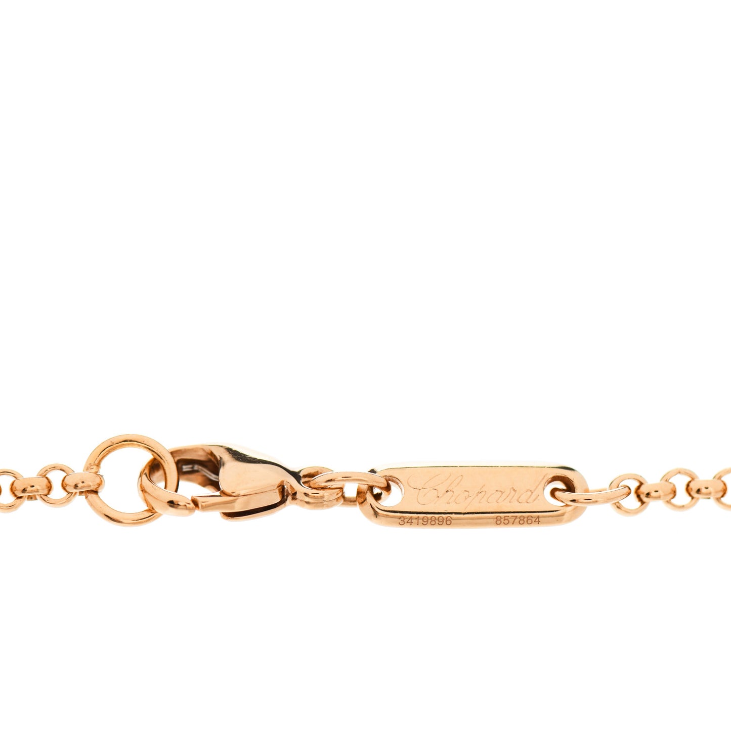 18K Rose Gold Diamond Happy Diamonds Good Luck Charm Hamsa Pave Bracelet