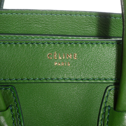 Celine Smooth Calfskin Nano Luggage Green 10 of 10