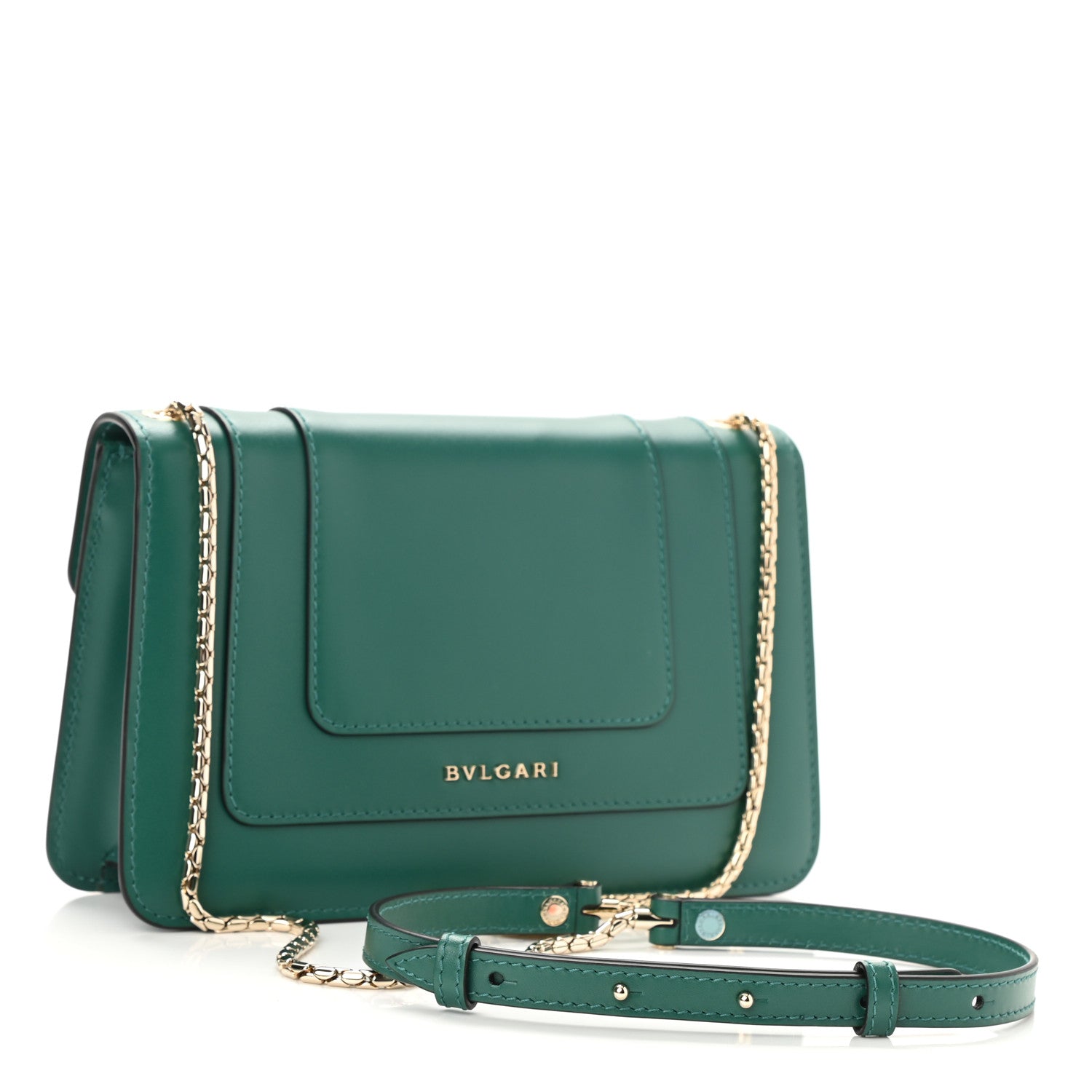 Bulgari Calfskin Serpenti Forever Crossbody Bag Emerald Green 3 of 7