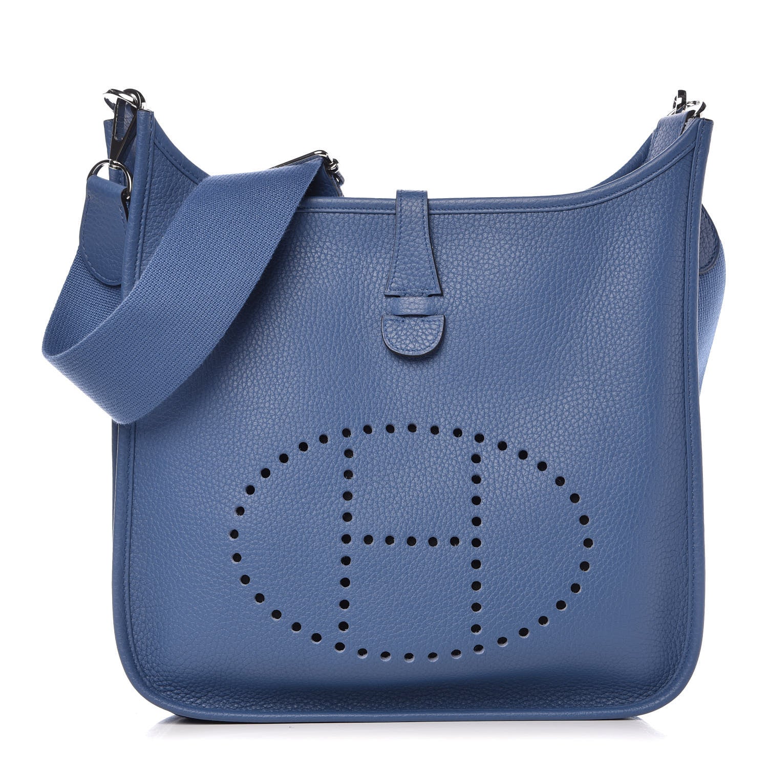 Hermes Taurillon Clemence Evelyne III PM Bleu Agate 1 of 10