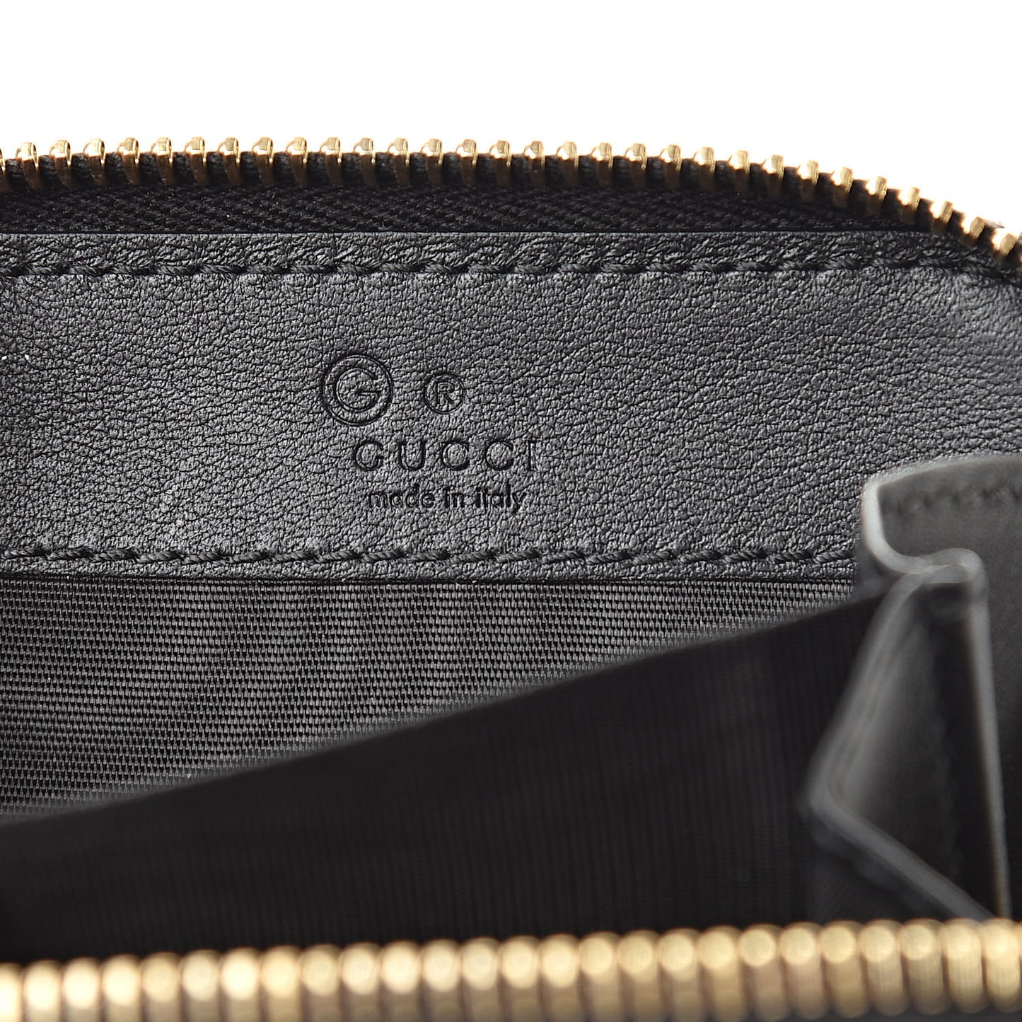 Microguccissima Zip Around Card Case Black