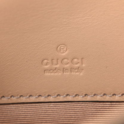 Gucci GG Supreme Monogram Calfskin Horsebit Print Mini Padlock Top Handle Shoulder Bag Beige Ebony Light Pink 5 of 10