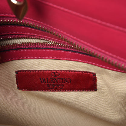 Valentino Garavani Vitello Rockstud Double Handle Tote Cyclamin 6 of 7