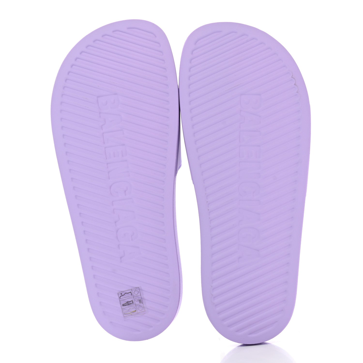 Balenciaga Rubber BB Womens Pool Slide Sandals 38 Lilac 5 of 8