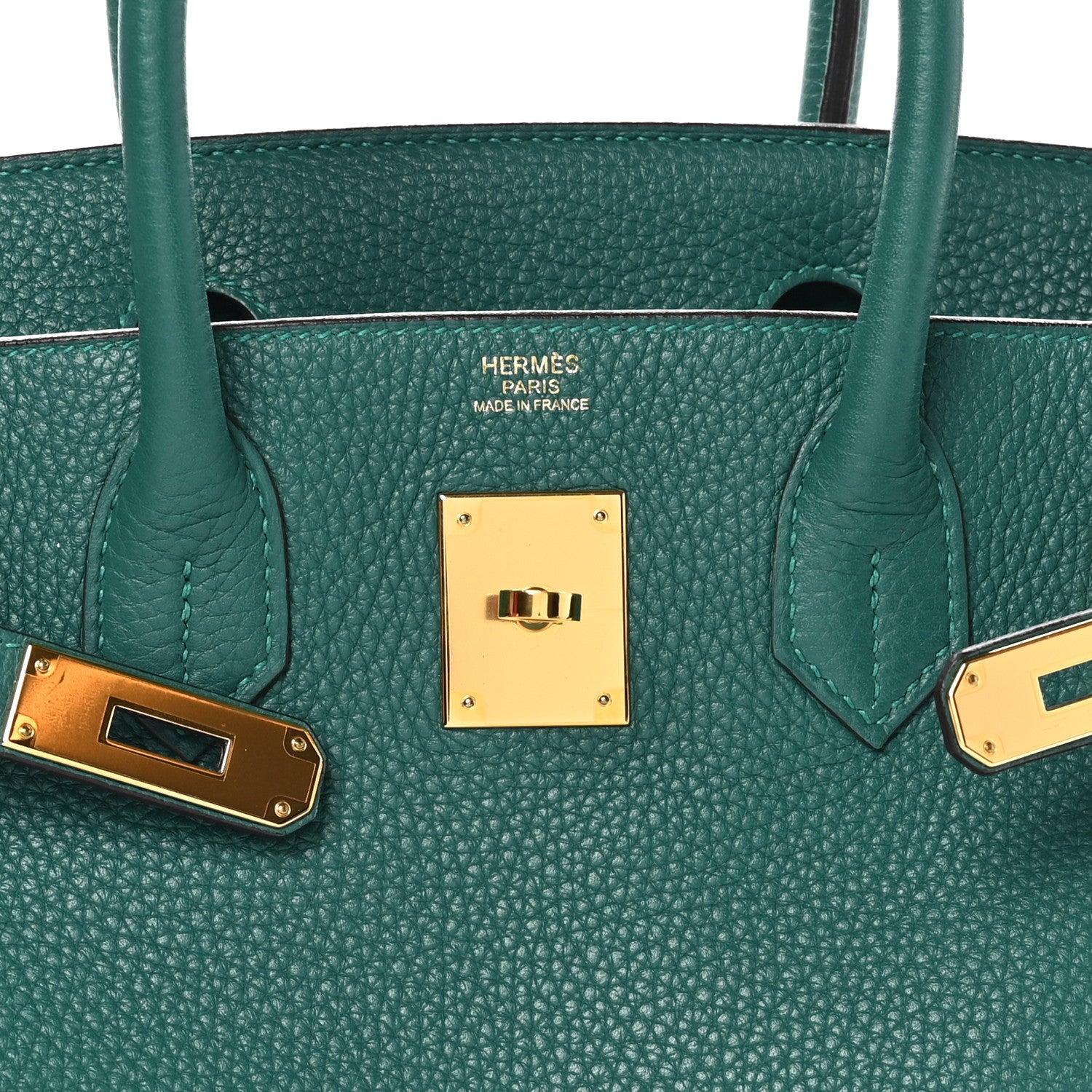 Hermes Taurillon Clemence Birkin 30 Malachite 7 of 12