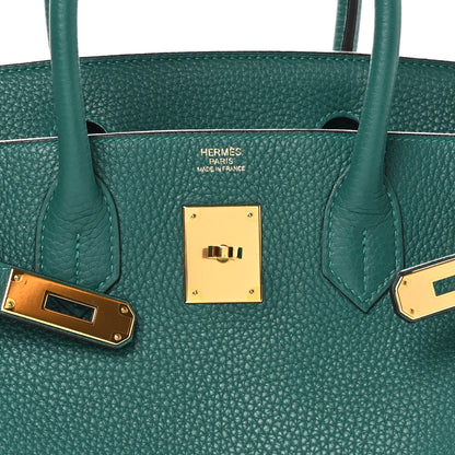 Hermes Taurillon Clemence Birkin 30 Malachite 7 of 12