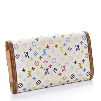 Louis Vuitton Monogram Multicolor Porte Tresor International Wallet White 3 of 8