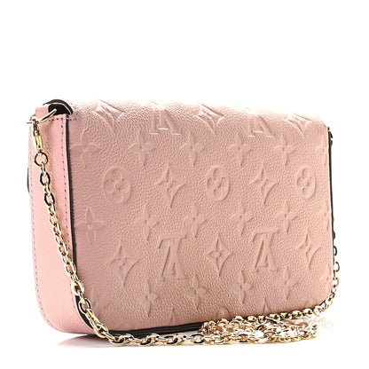 Louis Vuitton Empreinte Pochette Felicie Chain Wallet Rose Poudre 2 of 9