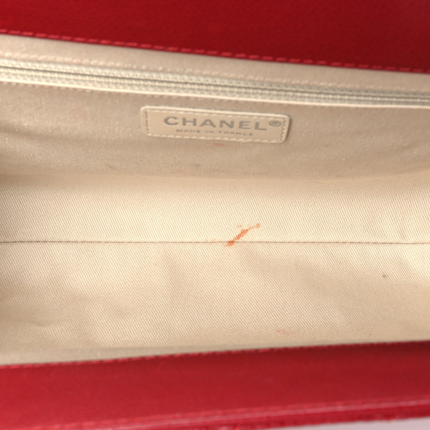 Chanel Caviar Quilted CC Clutch Red 5 of 11