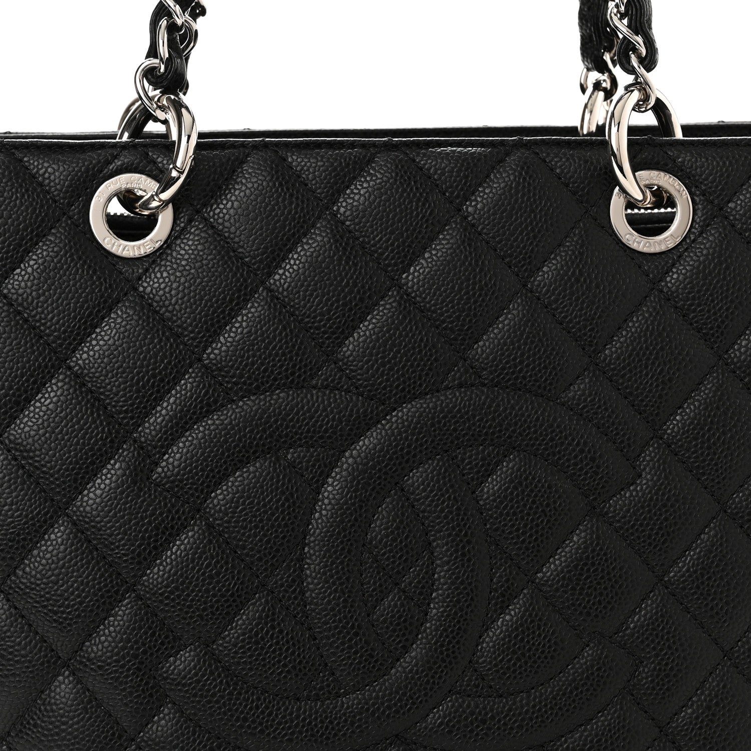 Chanel Caviar Quilted Grand Shopping Tote GST Black 8 of 11