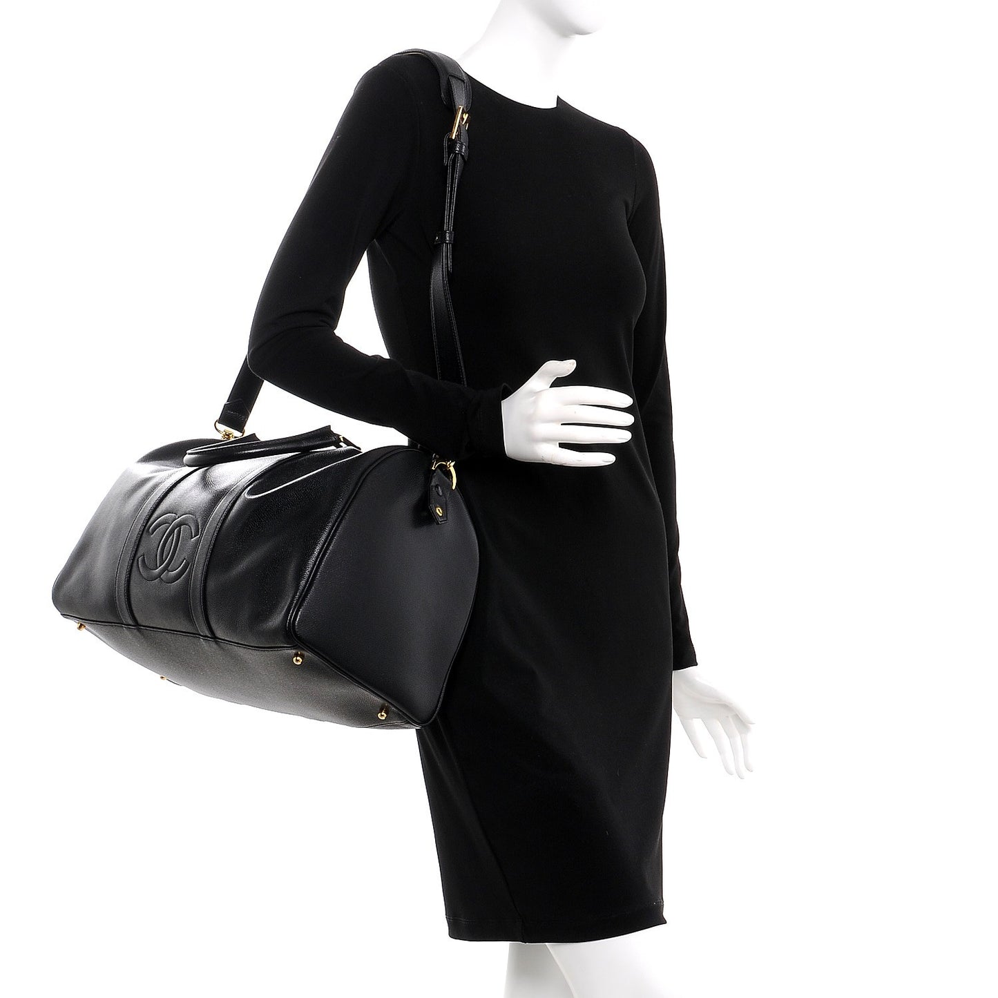 Caviar Timeless CC Duffel Bag Black