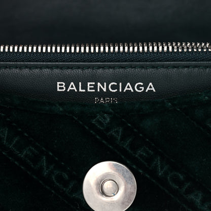 Balenciaga Velvet Logo Matelasse S BB Round Shoulder Bag Vert Emeraude 6 of 9