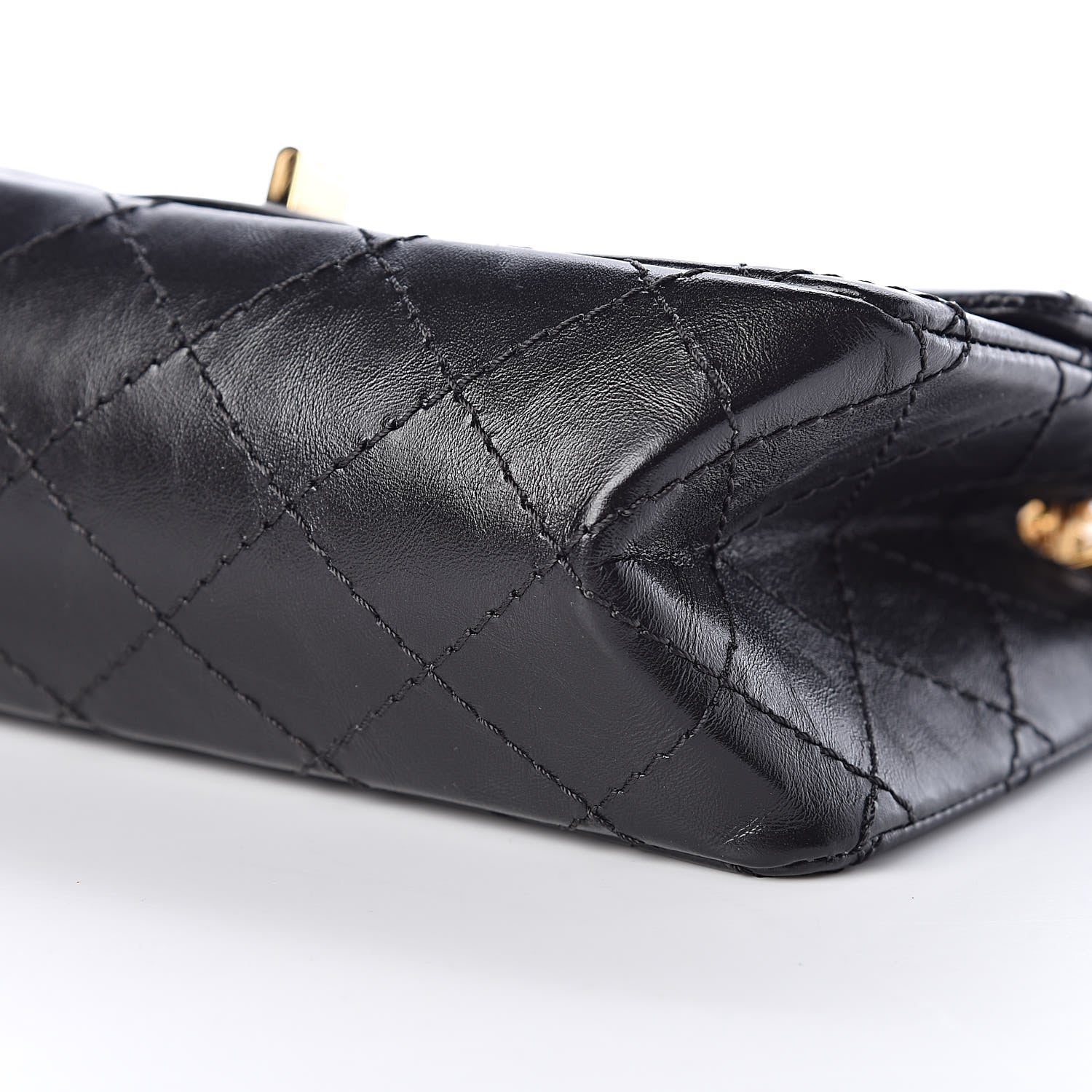 Chanel Aged Calfskin Quilted 2.55 Reissue Mini Flap Black 9 of 10