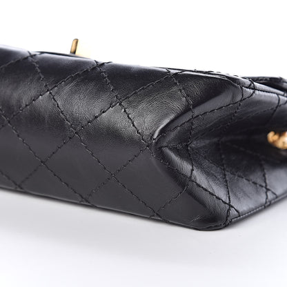 Chanel Aged Calfskin Quilted 2.55 Reissue Mini Flap Black 9 of 10