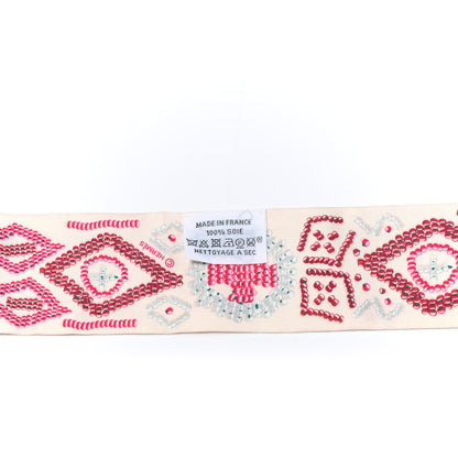 Hermes Silk Kelly En Perles Twilly Creme Framboise 2 of 4