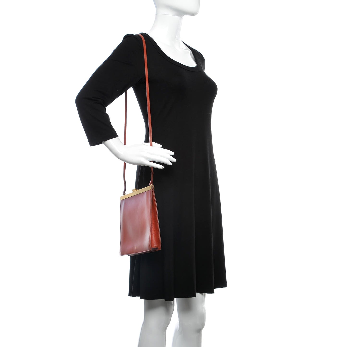 Smooth Calfskin Mini Clasp Bag Red