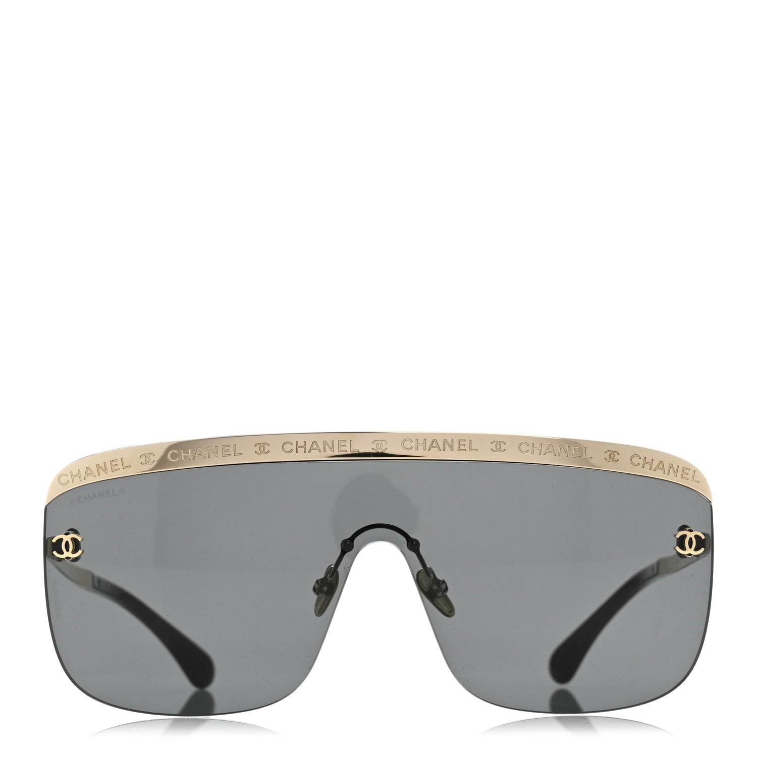 Chanel Metal Shield Sunglasses 71507 Gold 2 of 8