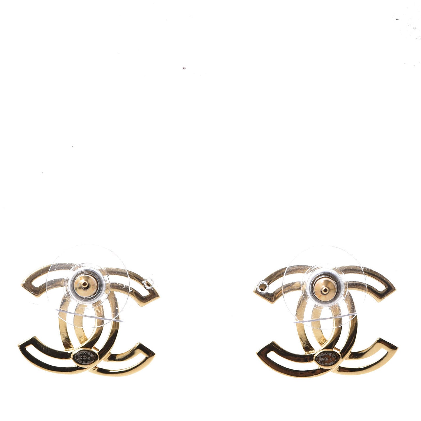 Metal Obazine CC Earrings Gold