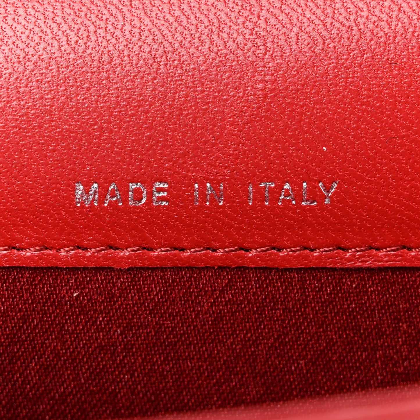 Lambskin Camellia Embossed Flap Card Holder Red