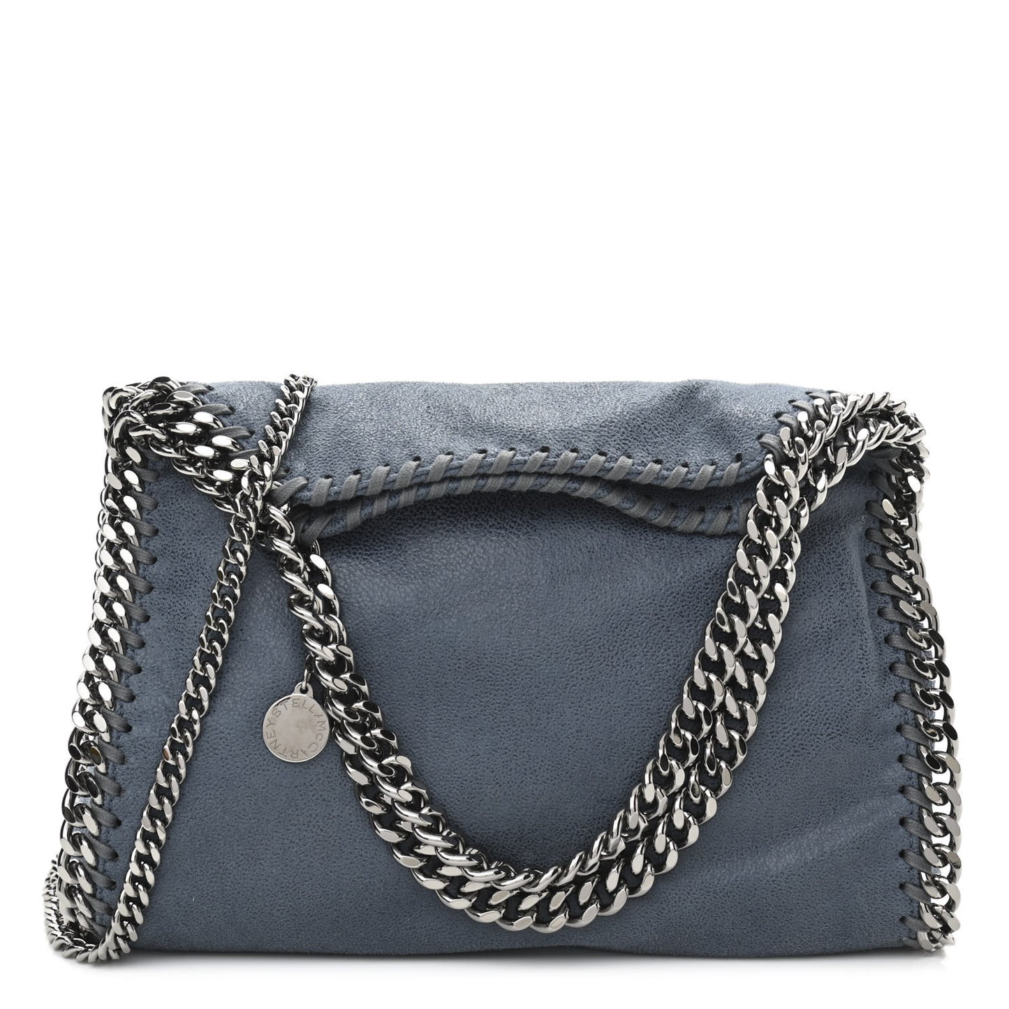 Shaggy Deer Mini Falabella Fold Over Tote Light Blue