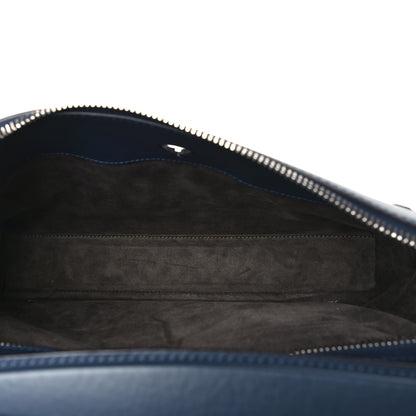 Fendi Vitello Baltico Dolce DotCom Satchel Navy Yellow 6 of 12