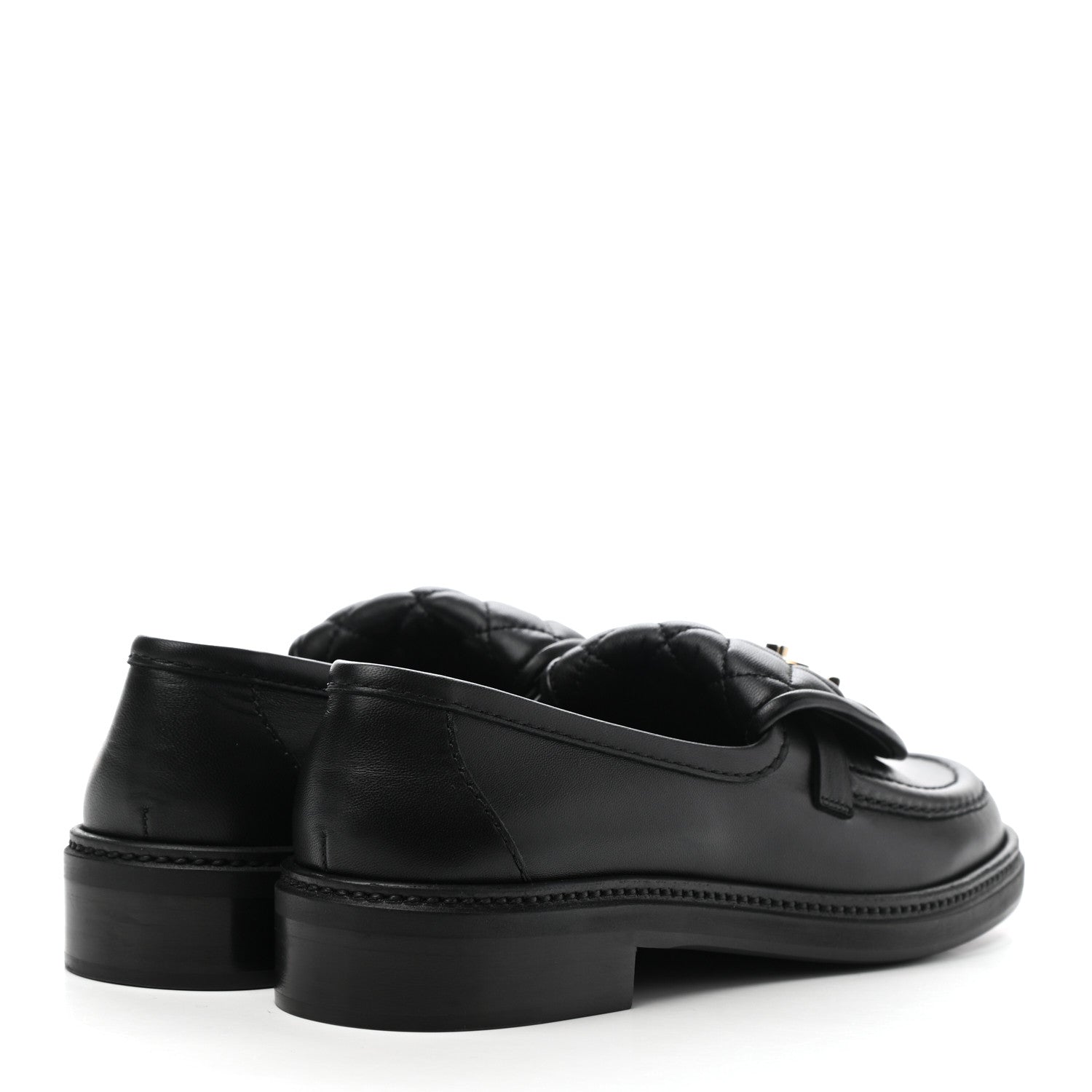 Chanel Lambskin Quilted CC Turnlock Loafers 38 Black 4 of 9
