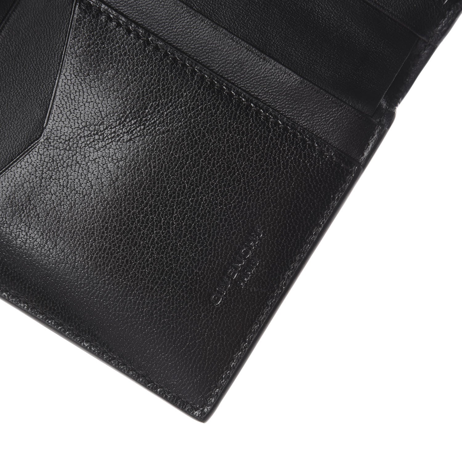Givenchy Goatskin Diamond Quilted GV3 Medium Wallet Black 5 of 5