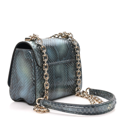 Louis Vuitton Snakeskin Twist Shoulder Bag PM Blue Multicolor 4 of 11