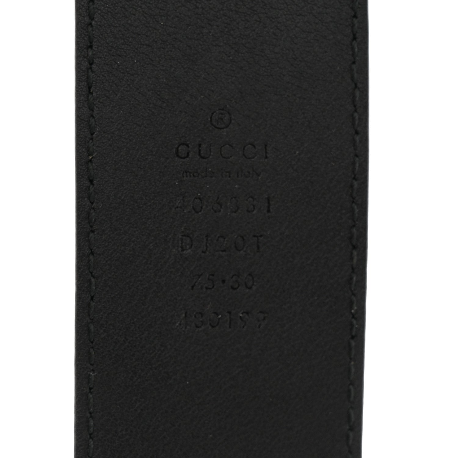 Gucci Textured Calfskin Double G 40mm Belt 75 30 Black 5 of 6