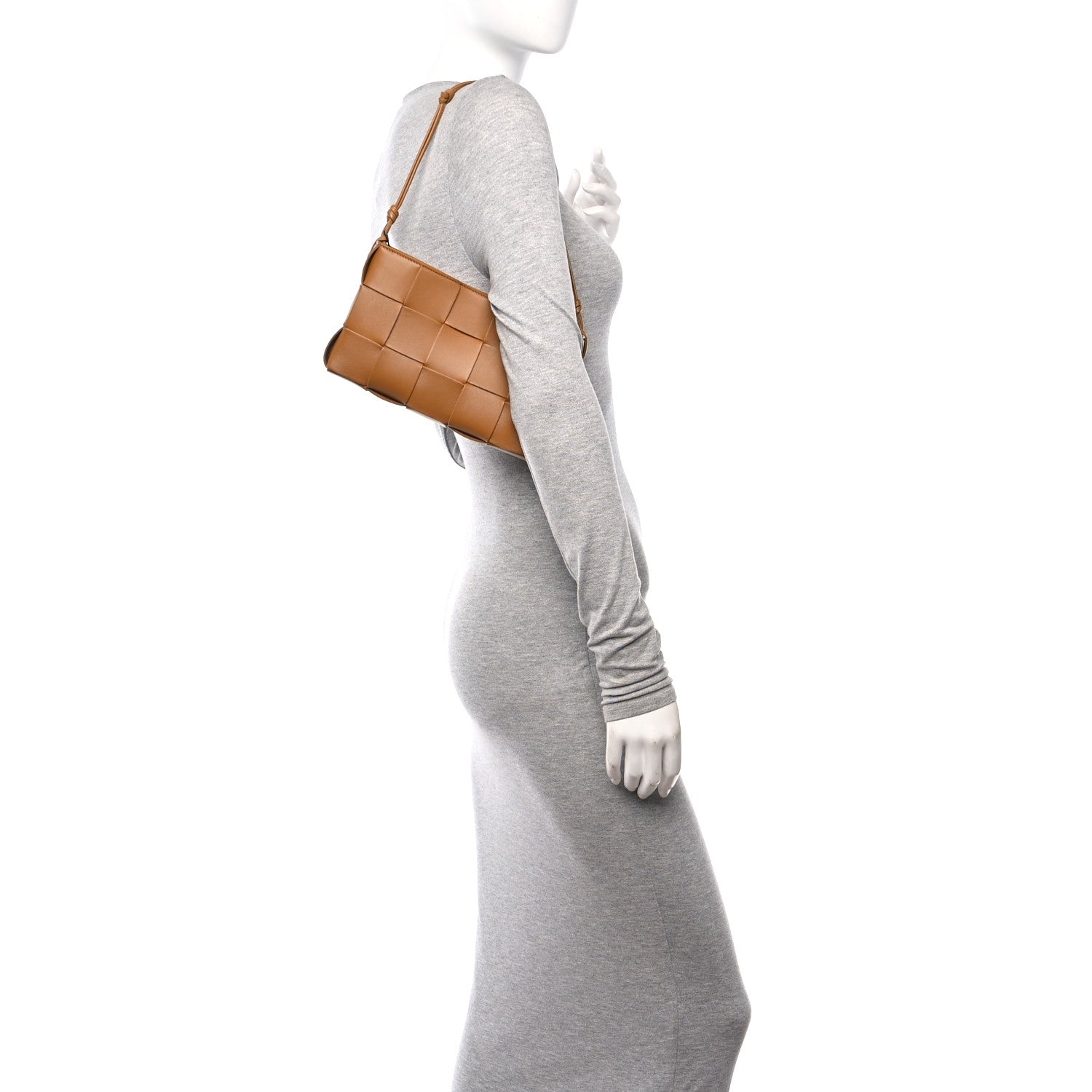 Bottega Veneta Calfskin Maxi Intrecciato Cassette Pouch On Strap Camel 2 of 9