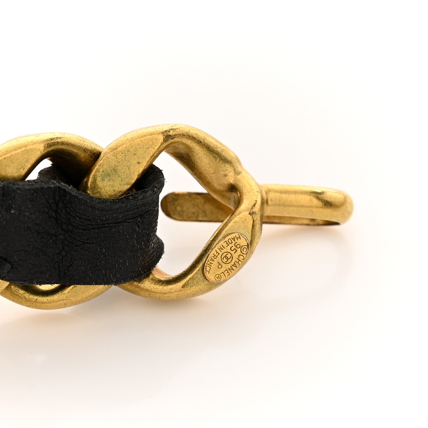 Chanel Lambskin Chain CC Medallion Belt Black Gold 4 of 5