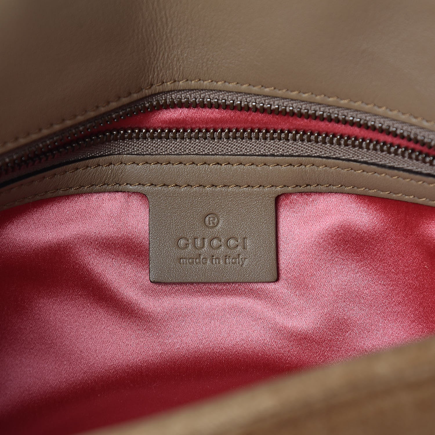 Gucci Velvet Matelasse Small GG Marmont Shoulder Bag Taupe 6 of 9