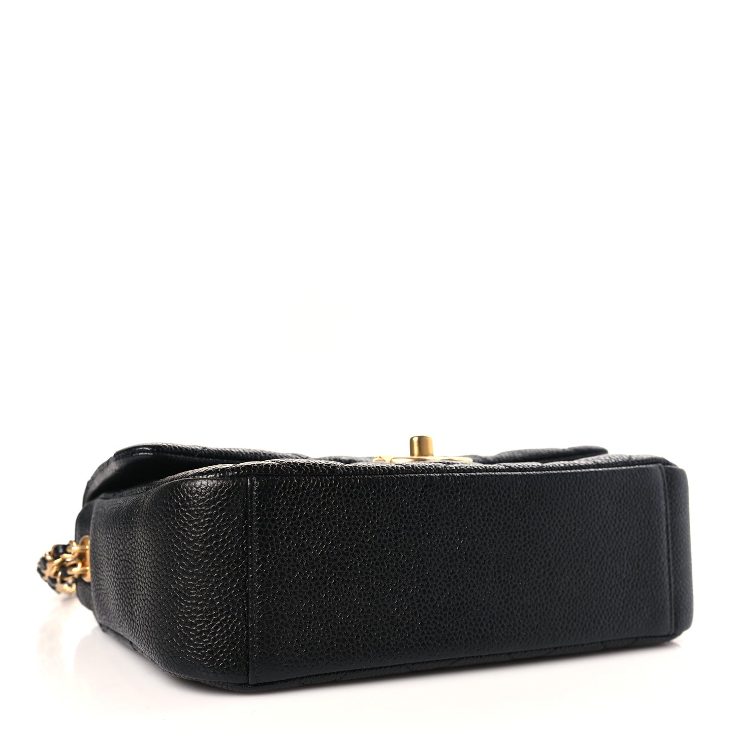 Caviar Quilted Chain Soul Flap Black
