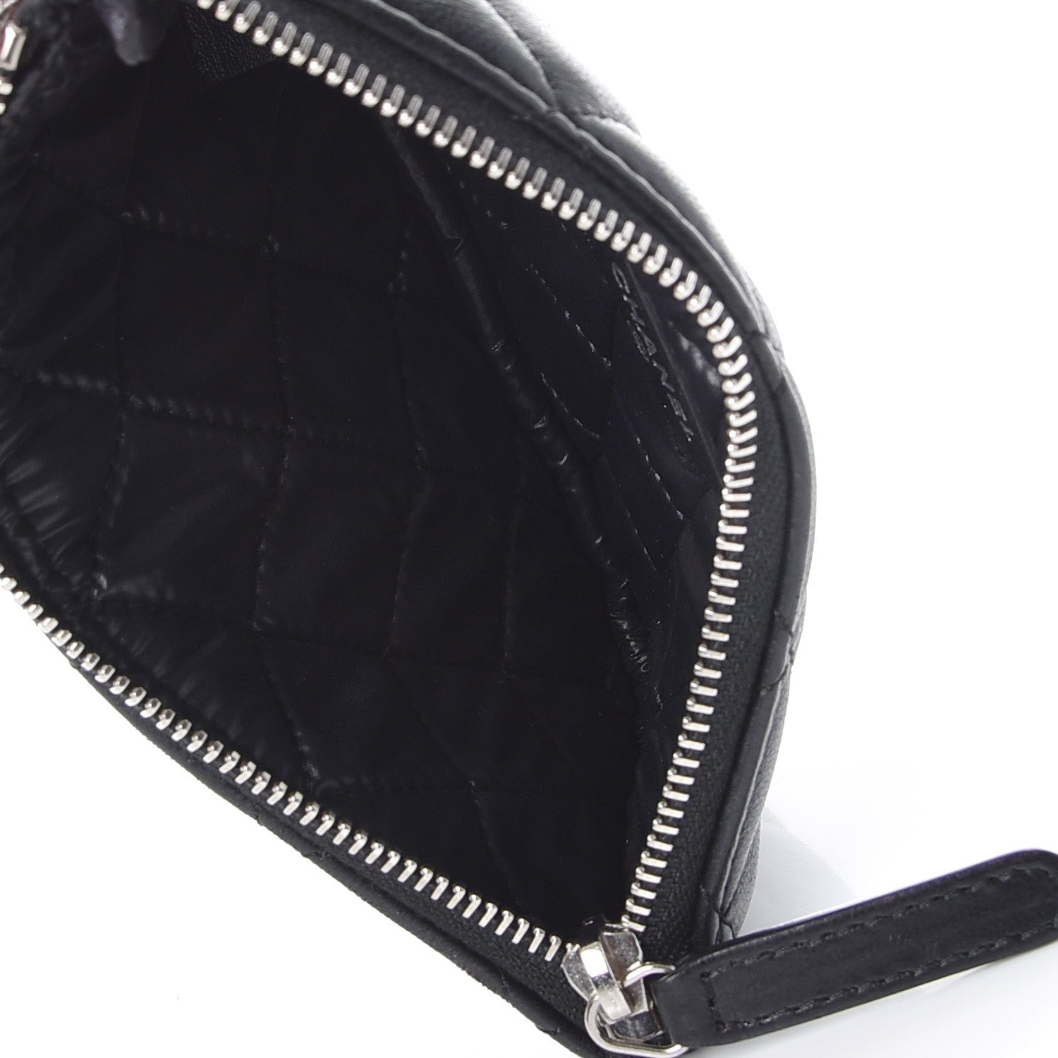 Chanel Lambskin Quilted Small Cosmetic Case Black 5 of 8