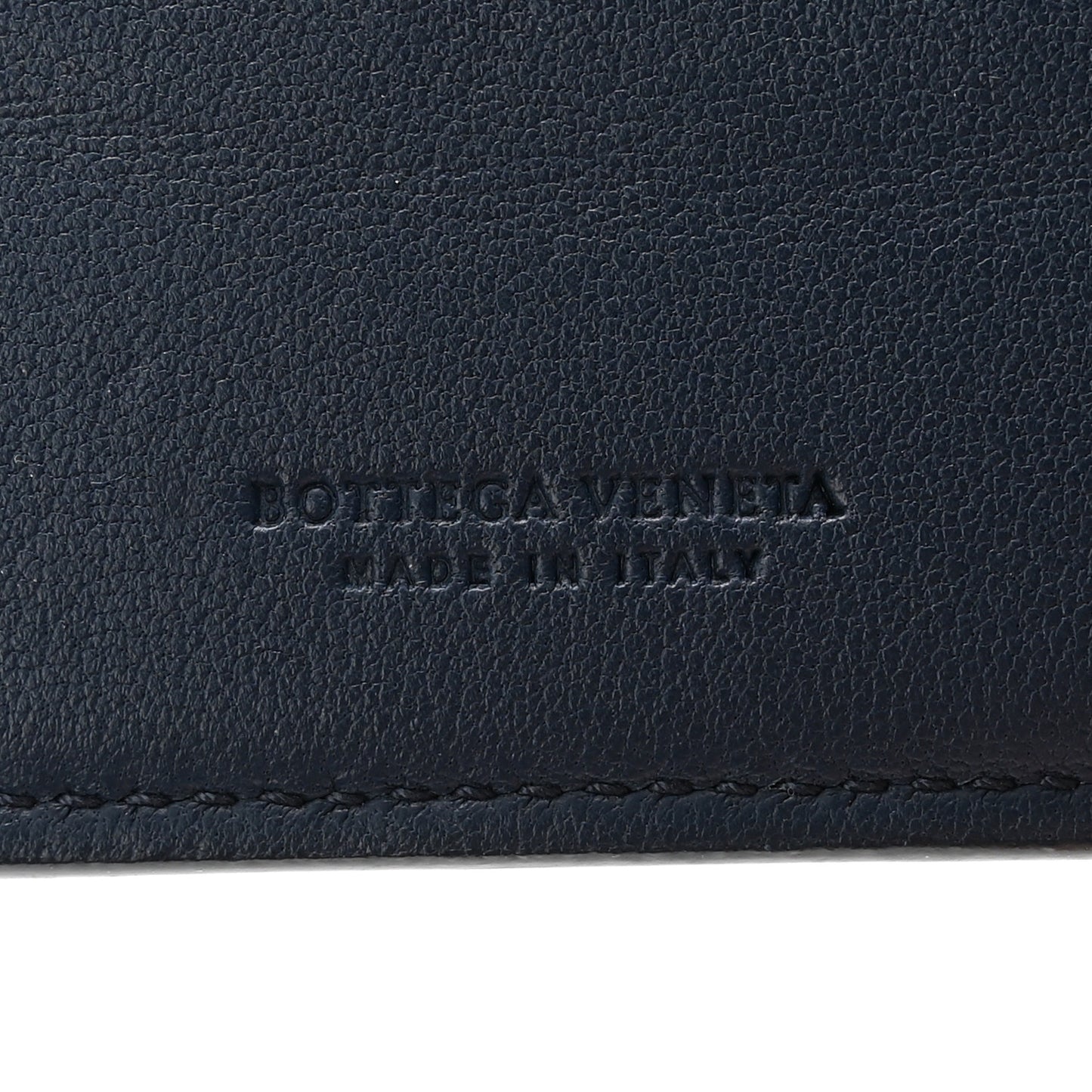 Nappa Intrecciato Bi-Fold Wallet Denim