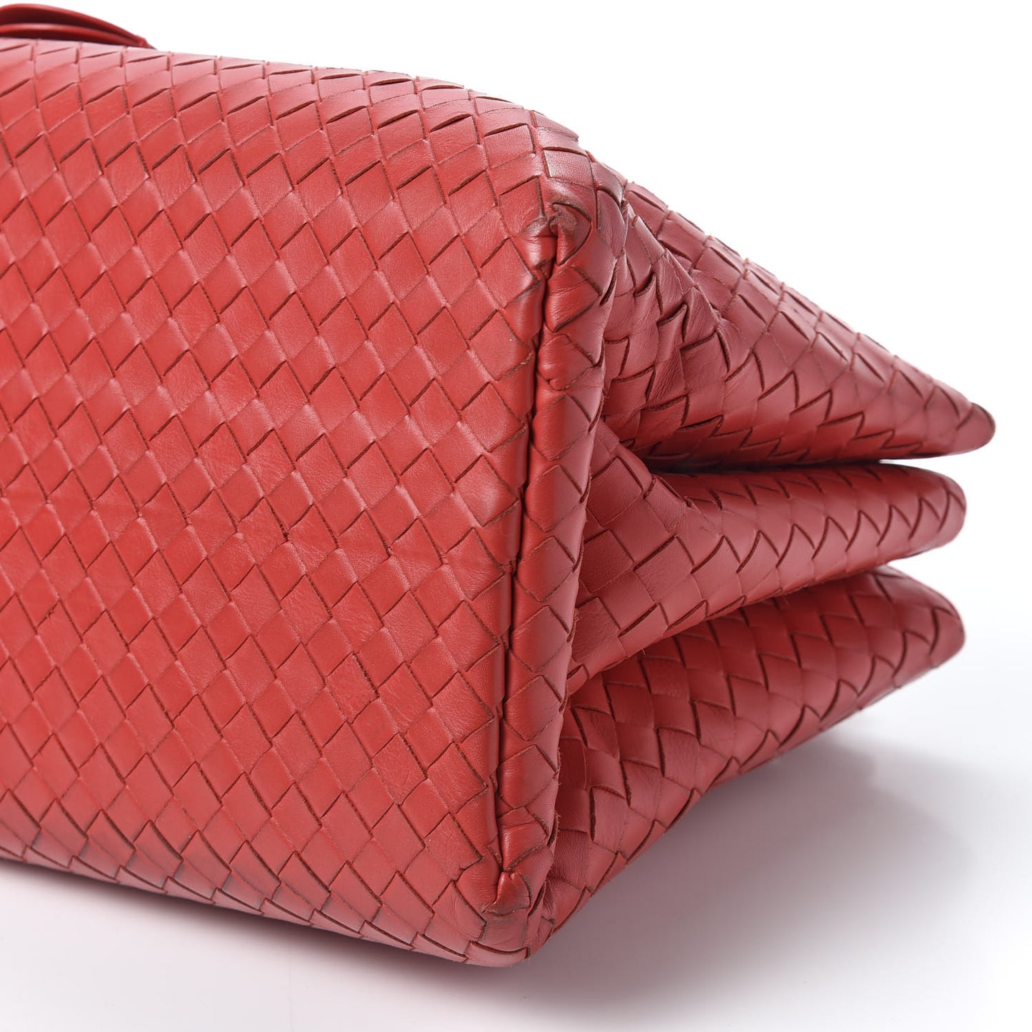 Light Calf Intrecciato Small Roma Fraise