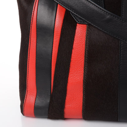 Givenchy Calf Hair Goatskin Smooth Calfskin Patchwork Medium Antigona Black Red 10 of 12
