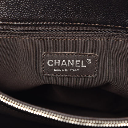 Chanel Caviar Quilted Grand Shopping Tote GST Dark Brown 6 of 15