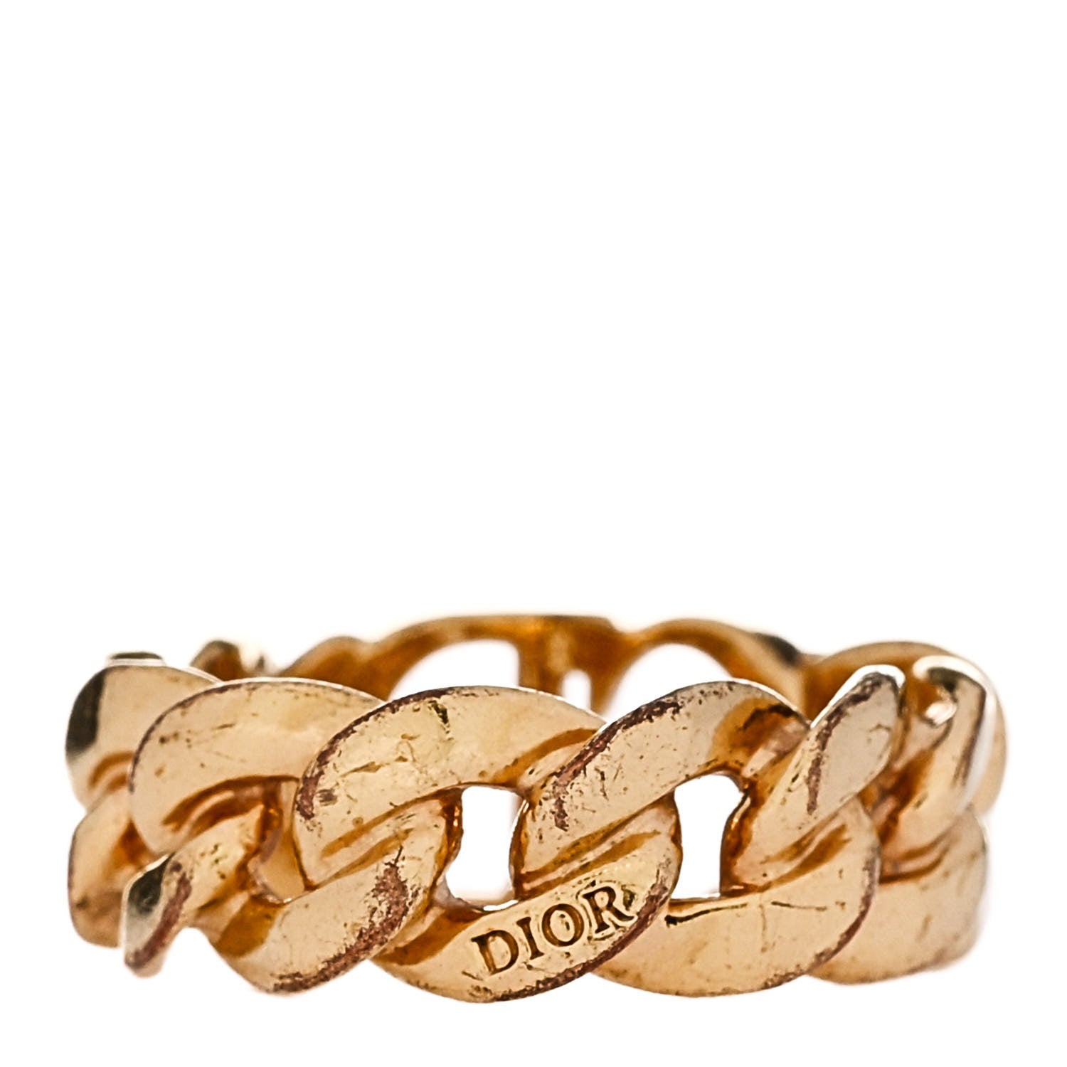 Christian Dior Metal Danseuse Etoile Chain Ring 50 5.5 S Gold 3 of 5