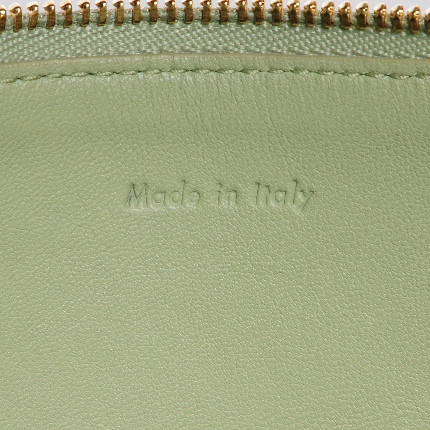 Celine Lambskin Bi-Color Solo Clutch Pouch Pistachio Black 7 of 8