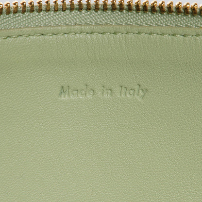Celine Lambskin Bi-Color Solo Clutch Pouch Pistachio Black 7 of 8