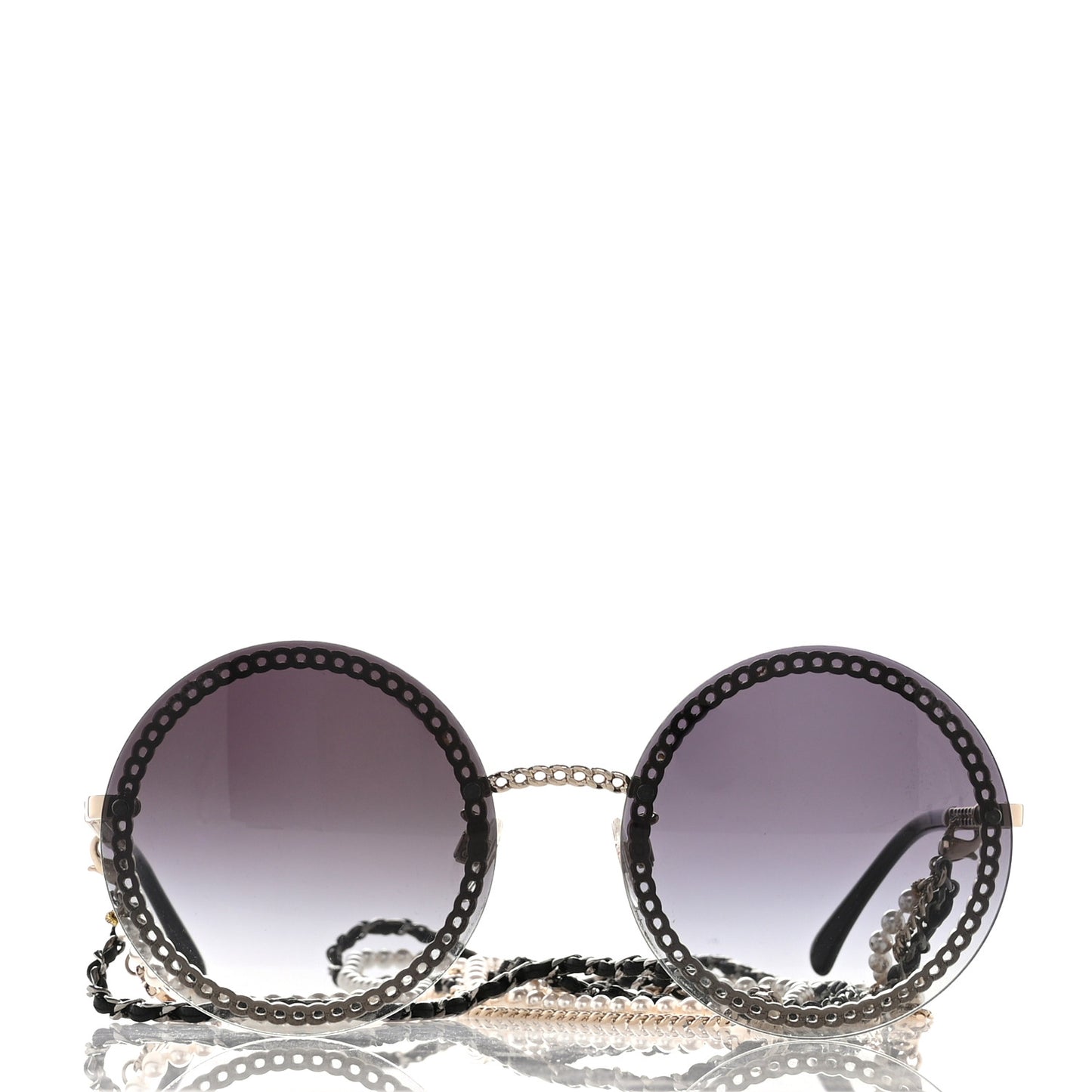 Round Chain Sunglasses 4245 Gold