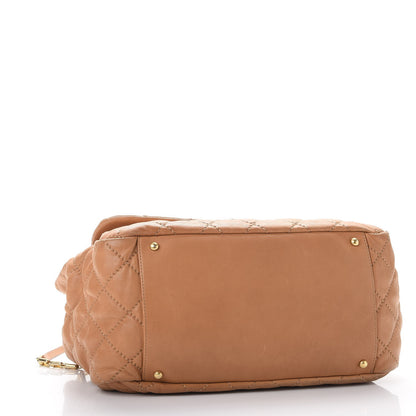 Chanel Calfskin Quilted Jumbo Retro Chain Accordion Flap Dark Beige 4 of 18