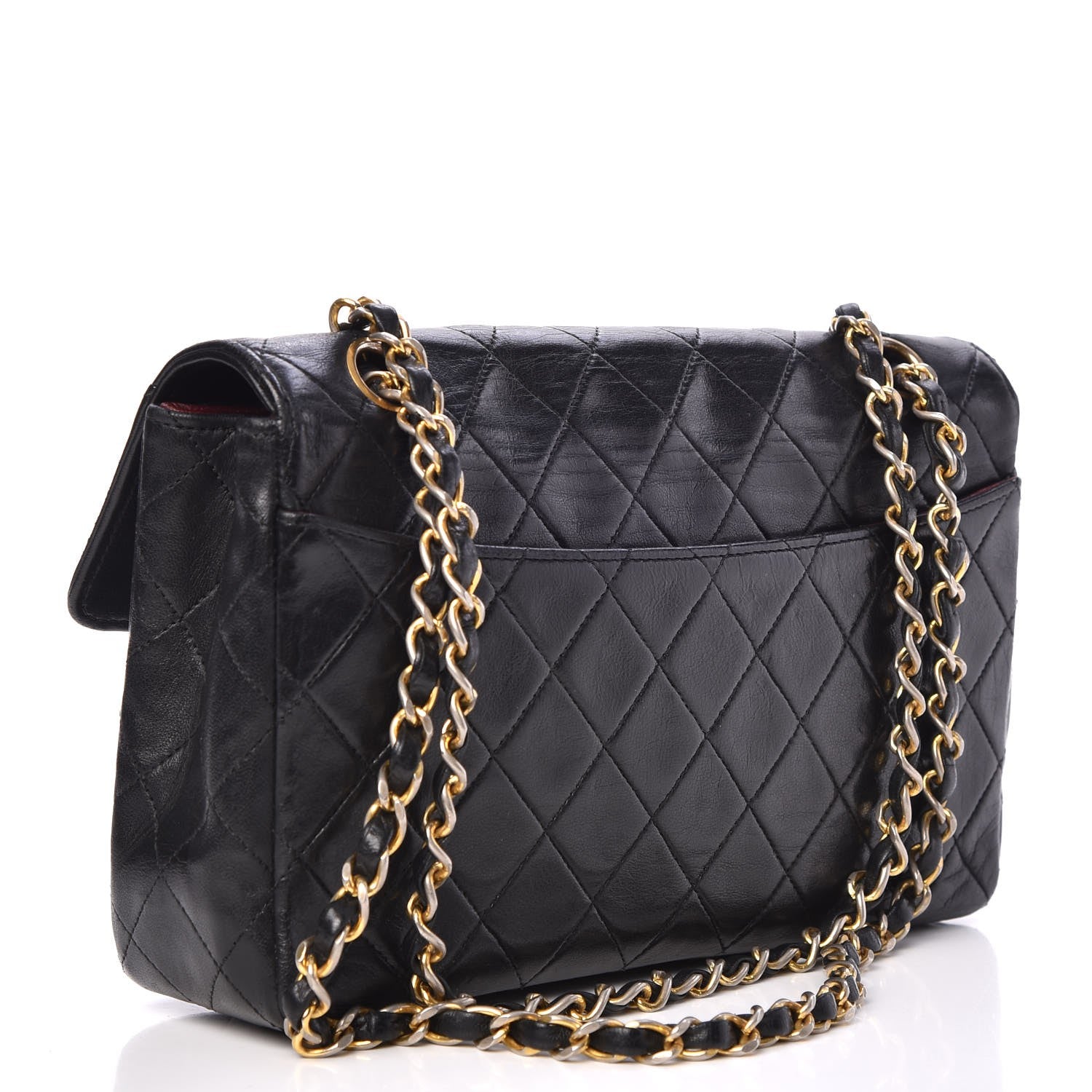 Chanel Lambskin Quilted Small Single Flap Black 4 of 14