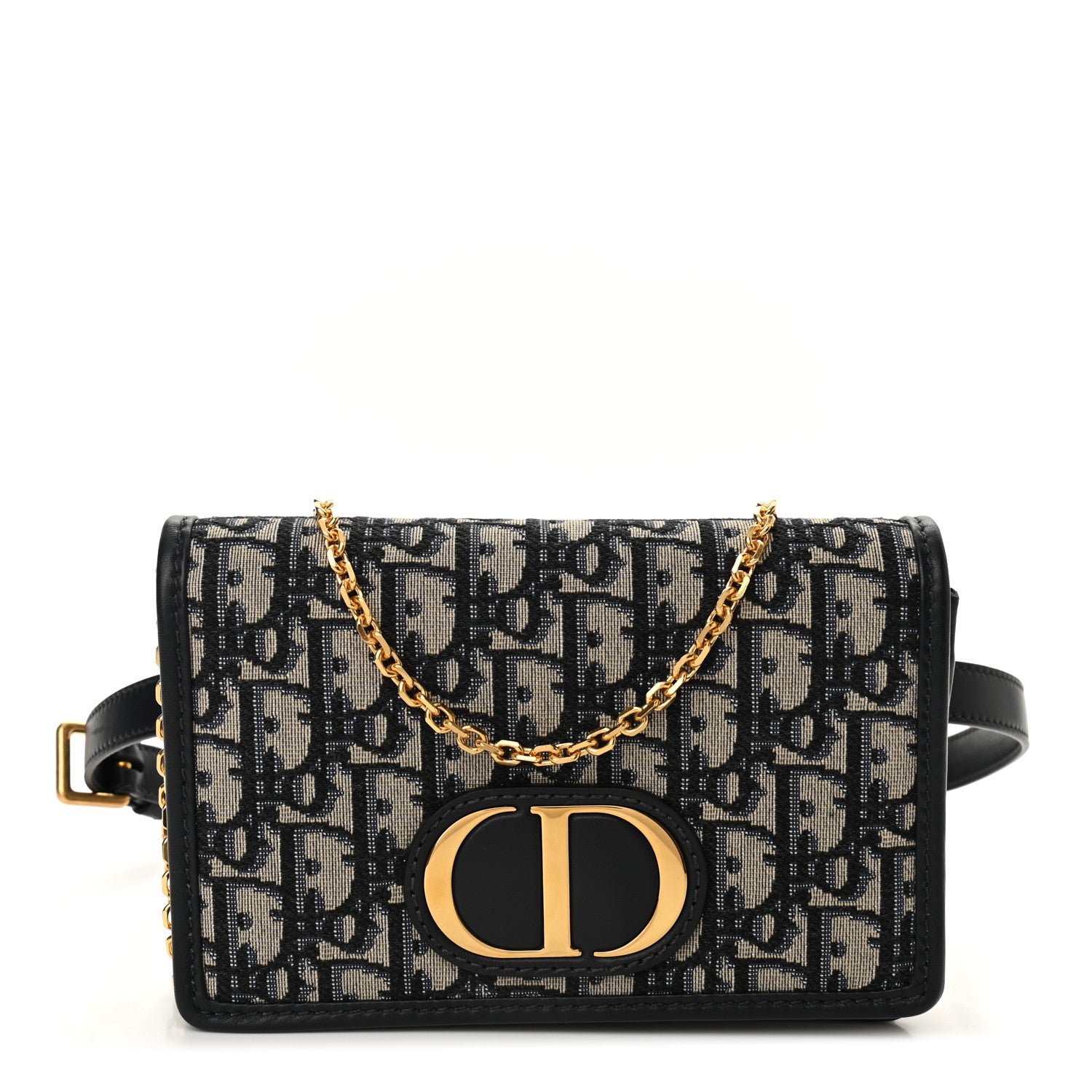 Christian Dior Oblique 30 Montaigne 2-In-1 Pouch Blue 1 of 9
