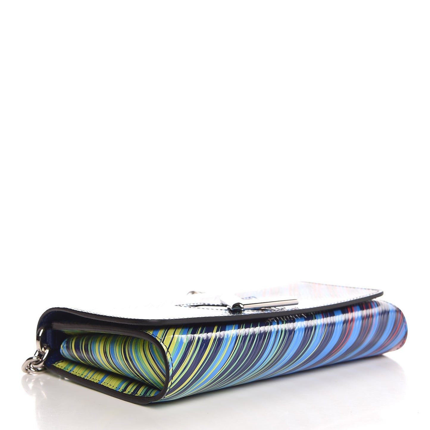 Epi Tropical Printed Twist Chain Wallet Vert Rouge