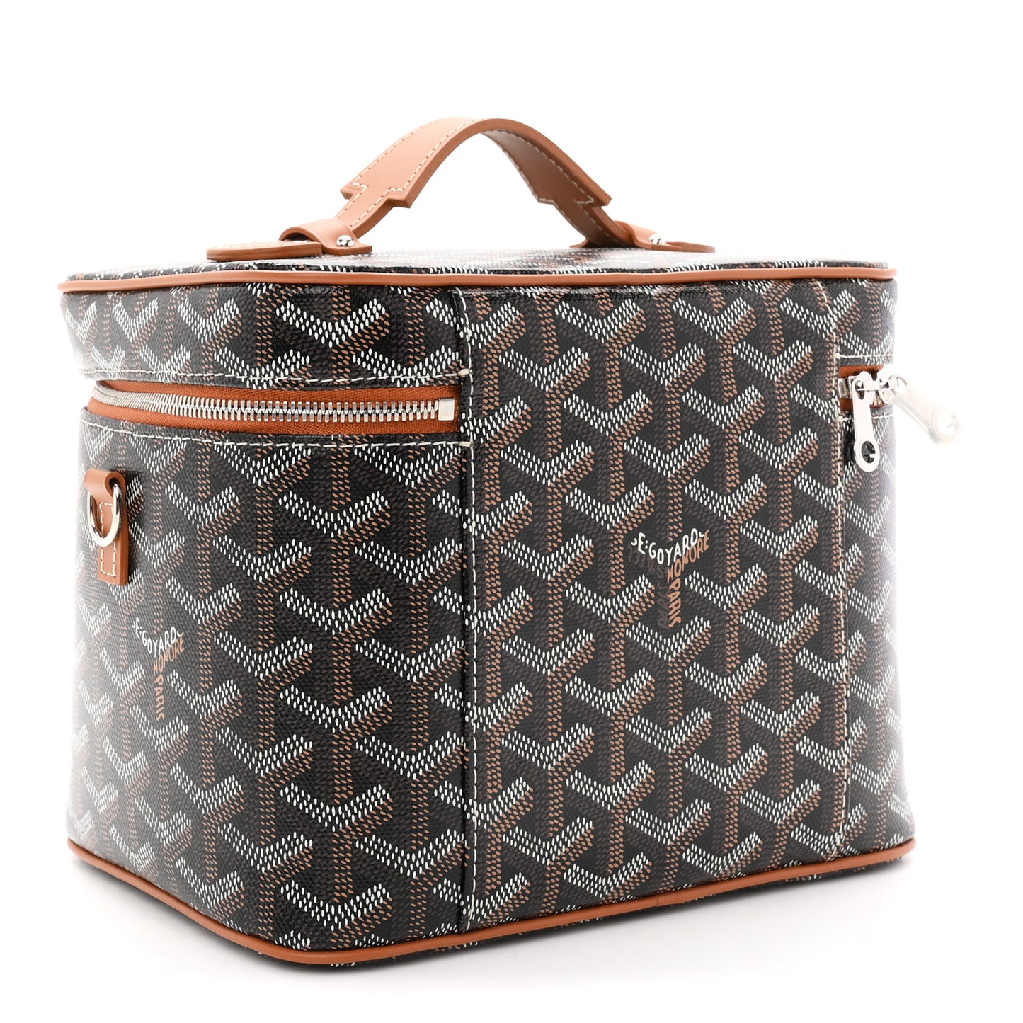 Goyardine Muse Vanity Case Black Gold