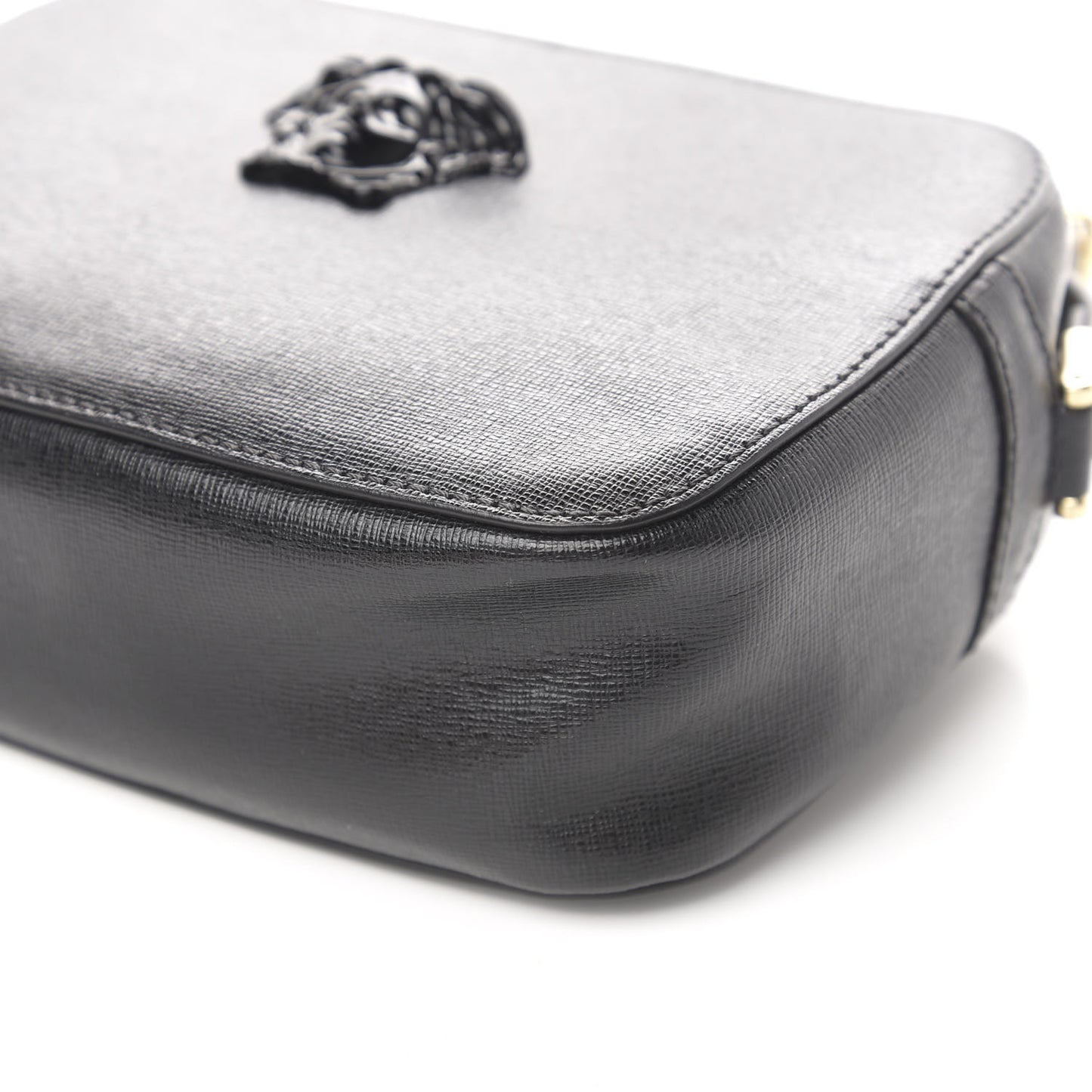 Grained Calfskin Palazzo Camera Bag Black