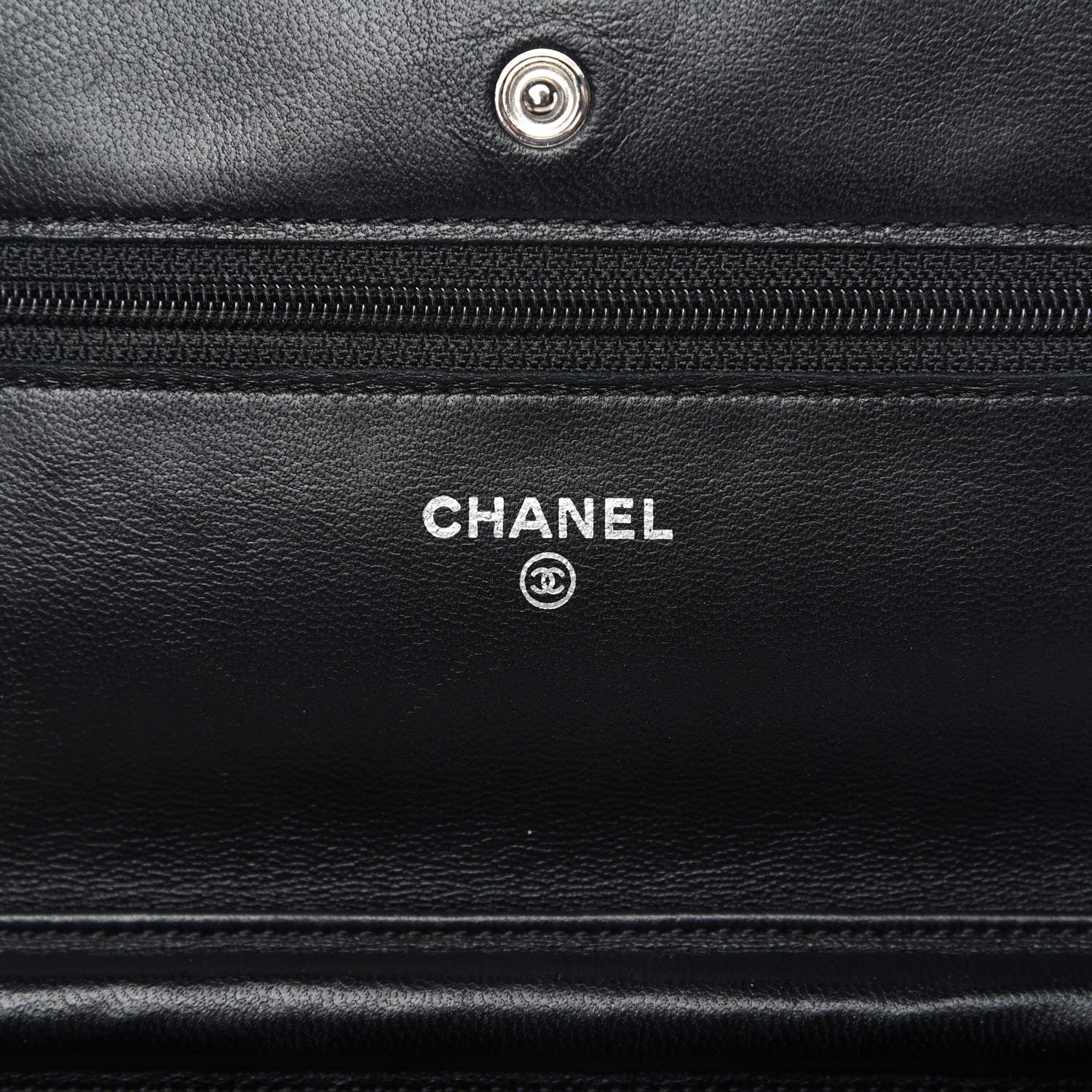 Chanel Lambskin Quilted Wallet On Chain WOC Black 8 of 11