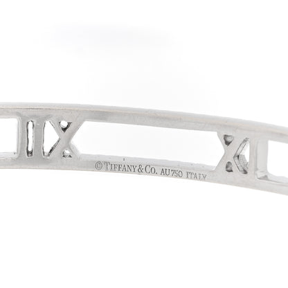 Tiffany 18K White Gold Diamond Atlas Open Bangle Bracelet 3 of 3